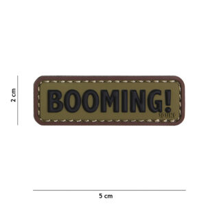 Embleem 3D PVC Booming! groen/bruin #18050