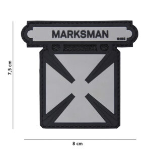 Embleem 3D PVC Marksman grijs #17082