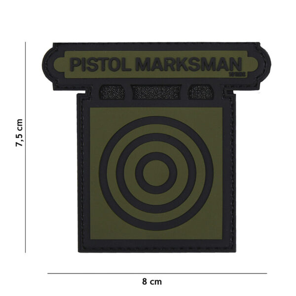 444130 5191 99 01 <p>Ontdek het Embleem 3D PVC Pistol Marksman in groen (#17083), een hoogwaardige en duurzame toevoeging aan uw outdoor- of militaire uitrusting. Dit embleem is vervaardigd van stevig PVC en is voorzien van klittenband aan de achterzijde, waardoor het eenvoudig te bevestigen is op verschillende textielsoorten. Geef uw gear een unieke uitstraling en toon uw passie voor schietsport met dit stijlvolle embleem, dat zowel functioneel als decoratief is.</p>
