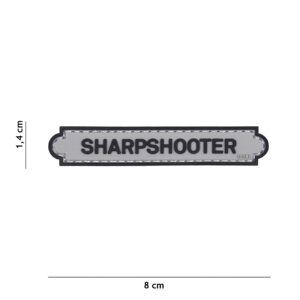 Embleem 3D PVC Sharpshooter tab grijs #18018