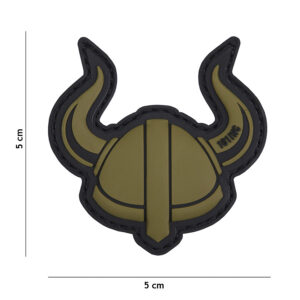 Embleem 3D PVC Viking helm groen #17006