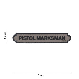 Embleem 3D PVC Pistol Marksman tab grijs #17084