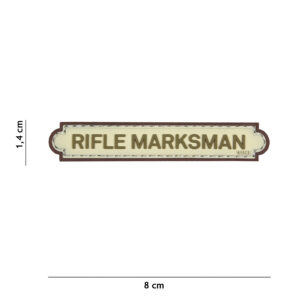 Embleem 3D PVC Rifle Marksman tab beige #18015