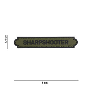 Embleem 3D PVC Sharpshooter tab groen #18016