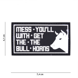 Embleem 3D PVC Mess you'll zwart #19027
