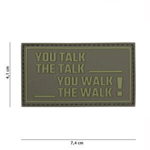 Embleem 3D PVC You talk, the talk groen #19026