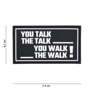 Embleem 3D PVC You talk, the talk zwart #18022