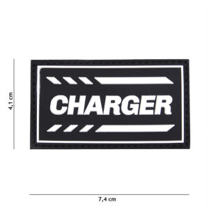 Embleem 3D PVC Charger zwart #19038