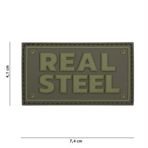 Embleem 3D PVC Real steel groen #16047