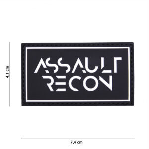 Embleem 3D PVC Assault recon zwart #16113