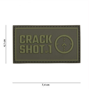 Embleem 3D PVC Crack shot groen #17032