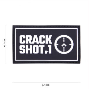 Embleem 3D PVC Crack shot zwart #17021