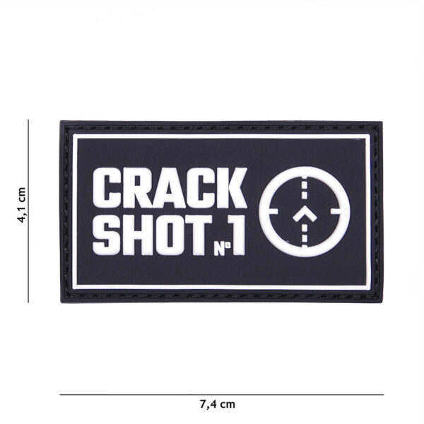 444130 5261 99 01 <p>Het 3D PVC Embleem Crack Shot in zwart (#17021) is een stijlvol en veelzijdig embleem dat perfect is voor je militaire en outdoor uitrusting. Dankzij het klittenband aan de achterzijde kun je het eenvoudig bevestigen op kleding, tassen of andere uitrusting. Dit duurzame embleem voegt een unieke uitstraling toe aan je outfit en is ideaal voor zowel dagelijks gebruik als avontuurlijke activiteiten.</p>