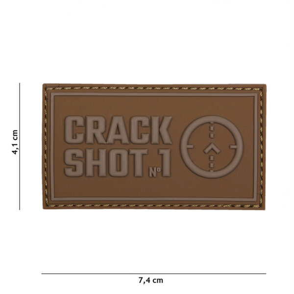 444130 5262 99 01 <p>Het 3D PVC Embleem Crack Shot in coyote kleur (#17030) is een hoogwaardige patch die perfect is voor militaire en outdoor uitrusting. Dit embleem is voorzien van een praktische klittenband aan de achterzijde, waardoor het eenvoudig op kleding, tassen of andere uitrusting kan worden bevestigd. Met zijn stoere uitstraling en duurzame materialen is dit embleem een must-have voor elke avonturier die zijn stijl wil personaliseren.</p>