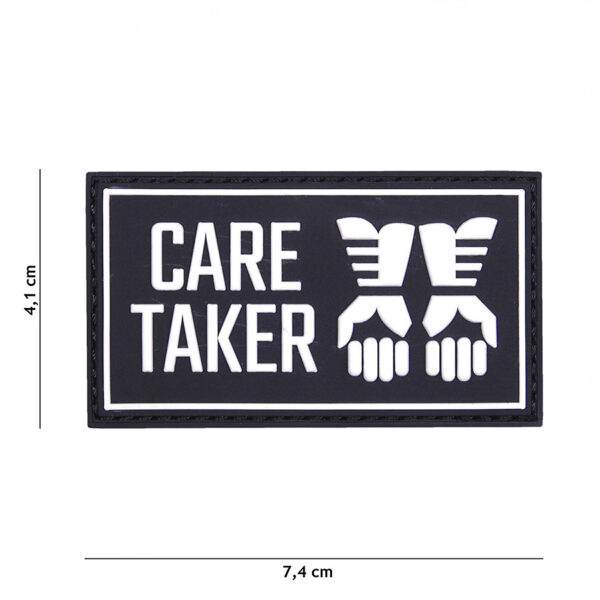 444130 5265 99 01 <p>Ontdek het Embleem 3D PVC Care taker in de kleur zwart (#16001), een perfect accessoire voor elke militaire of outdoor uitrusting. Dit hoogwaardige embleem is vervaardigd van duurzaam PVC en is voorzien van klittenband aan de achterzijde, waardoor het eenvoudig te bevestigen is op kleding of uitrusting. Met zijn opvallende ontwerp is dit embleem niet alleen functioneel, maar ook een stijlvolle aanvulling op uw gear.</p>