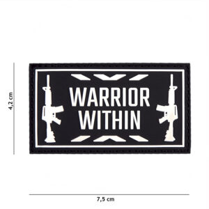 Embleem 3D PVC Warrior within zwart #16110