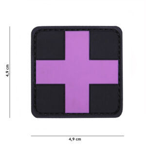 Embleem 3D PVC Cross roze #19047