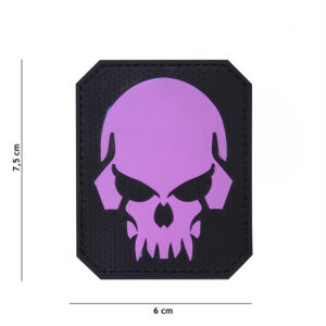 Embleem 3D PVC Pirate skull roze #19050