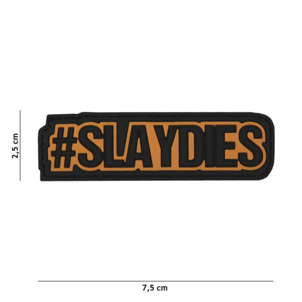 444130 5284 99 01 <p>Ontdek het unieke Embleem 3D PVC Slaydies in opvallend oranje (#19041). Dit hoogwaardige embleem is vervaardigd van duurzaam PVC en voorzien van een handige klittenband aan de achterzijde, zodat je het eenvoudig kunt bevestigen aan je uitrusting of kleding. Perfect voor het personaliseren van je militaire of outdoor gear, dit embleem voegt niet alleen stijl toe, maar ook een vleugje karakter aan je outfit. Een must-have voor elke avontuurlijke geest!</p>