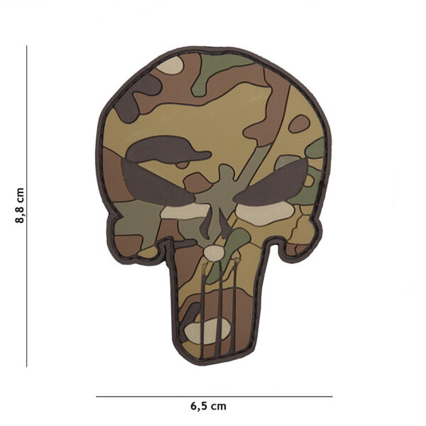 444130 5292 99 01 <p>Voeg een stoere uitstraling toe aan je uitrusting met het 3D PVC Punisher embleem. Dit hoogwaardige embleem is voorzien van klittenband aan de achterzijde, waardoor je het eenvoudig kunt bevestigen op jassen, rugzakken of andere gear. Het opvallende ontwerp maakt het een perfecte aanvulling voor zowel militaire als outdoor avonturen. Met het Punisher embleem laat je zien dat je houdt van avontuur en stijl.</p>