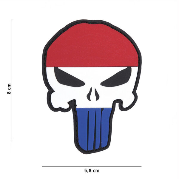 444130 5295 99 01 <p>Ontdek het Embleem 3D PVC Punisher Nederland #12055, een robuust en stijlvol embleem vervaardigd uit duurzaam PVC. Dit embleem is uitgerust met een handige klittenband aan de achterzijde, waardoor het eenvoudig op verschillende oppervlakken te bevestigen is. Perfect voor het personaliseren van je uitrusting of kleding, het voegt een stoere touch toe aan elke outfit. Een must-have voor liefhebbers van militaire en outdoor activiteiten.</p>