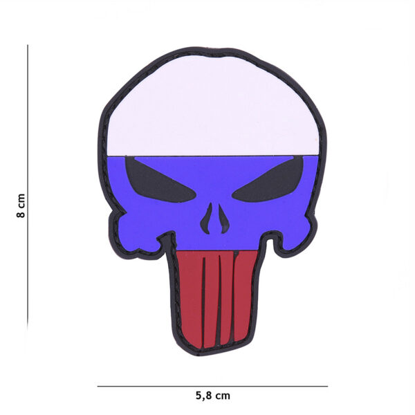 444130 5297 99 01 <p>Ontdek het Embleem 3D PVC Punisher Rusland #12054, een stoer en uniek accessoire voor je militaire of outdoor uitrusting. Dit hoogwaardige PVC-embleem is voorzien van een stevige klittenbandsluiting aan de achterzijde, waardoor het eenvoudig te bevestigen is op kleding of uitrusting. Met zijn gedetailleerde ontwerp voegt dit embleem een opvallende touch toe aan je outfit. Perfect voor liefhebbers van het militaire thema en een must-have voor elke verzamelaar.</p>
