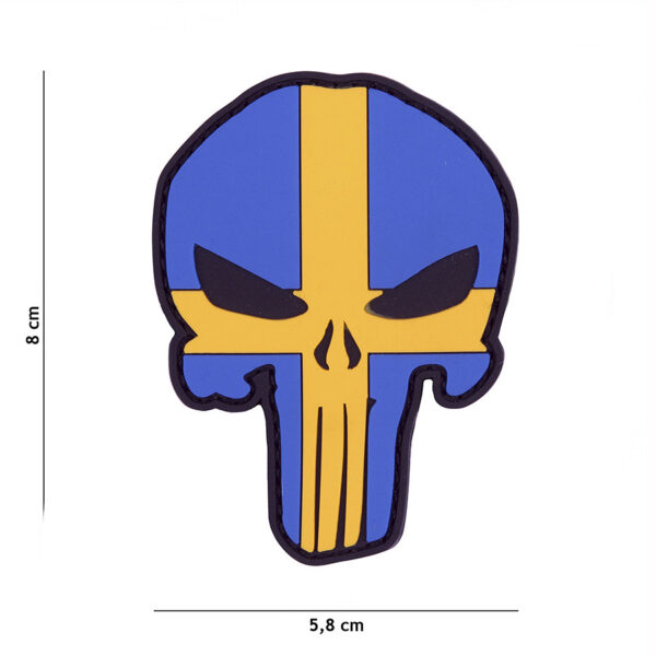 444130 5303 99 01 <p>Ontdek het 3D PVC Embleem Punisher Zweden #9004, een uniek en stoer accessoire voor elke militaire of outdoor liefhebber. Dit hoogwaardige embleem is vervaardigd uit duurzaam PVC en is voorzien van klittenband aan de achterzijde, waardoor het eenvoudig te bevestigen is aan jouw uitrusting. Geef jouw gear een persoonlijke touch met dit opvallende design dat niet alleen stijlvol is, maar ook praktisch in gebruik.</p>