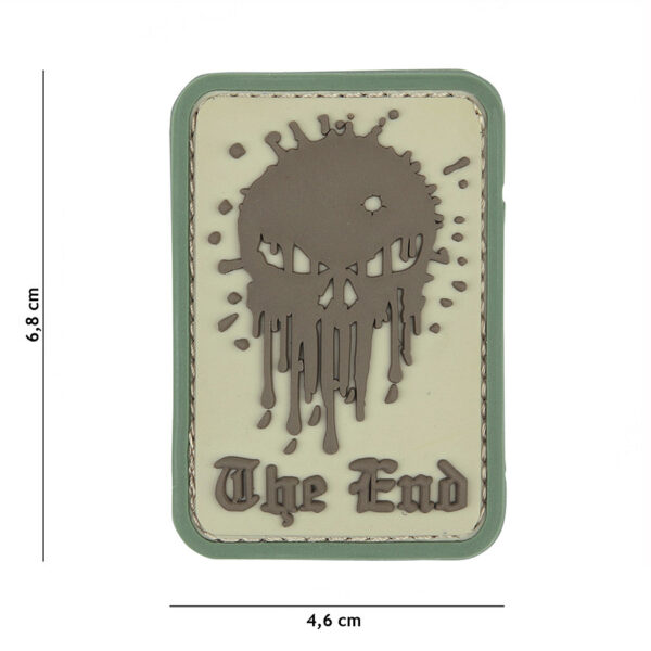 444130 5312 99 01 <p>Het Embleem 3D PVC Skull The End in coyote kleur is een stoer en opvallend accessoire voor elke militaire of outdoor uitrusting. Dit duurzame embleem is vervaardigd van hoogwaardig PVC en voorzien van klittenband aan de achterzijde, waardoor het eenvoudig te bevestigen is op kleding, tassen of andere uitrusting. Geef je outfit een edgy look met dit unieke embleem dat zowel functioneel als stijlvol is.</p>