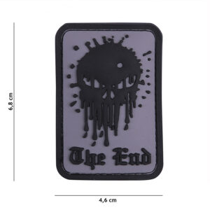 Embleem 3D PVC Skull The End grijs #9026