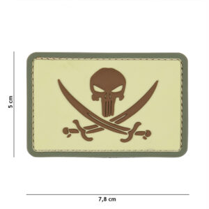 Embleem 3D PVC Punisher pirate coyote #9046