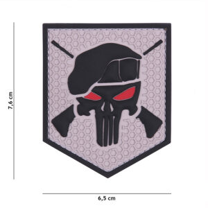 Embleem 3D PVC Commando Punisher grijs #12062