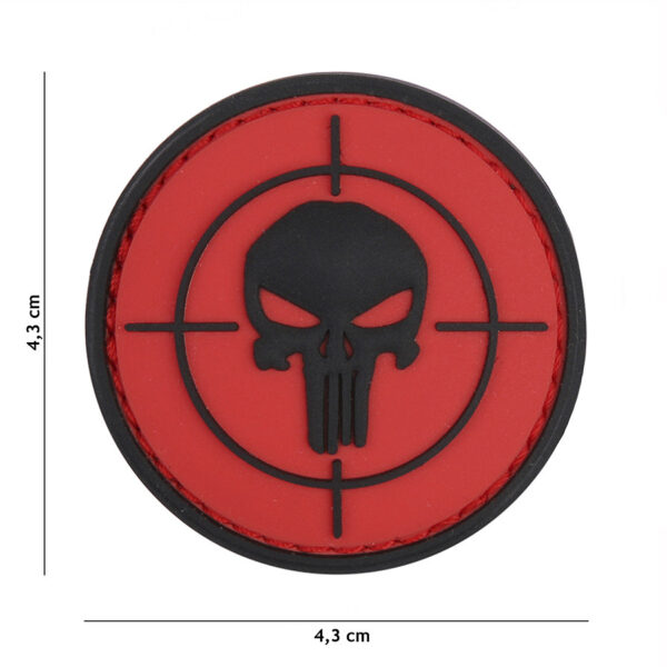 444130 5345 99 01 <p>Ontdek het unieke 3D PVC Embleem Punisher vizier in het opvallende rood (#12076). Dit hoogwaardige embleem is voorzien van een klittenband aan de achterzijde, waardoor het eenvoudig op verschillende kledingstukken of uitrusting kan worden bevestigd. Perfect voor liefhebbers van militaire en outdoor uitrusting die hun stijl willen personaliseren. Voeg dit krachtige embleem toe aan je collectie en laat je unieke uitstraling spreken!</p>