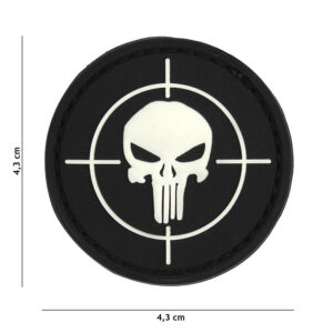 Embleem 3D PVC Punisher vizier zwart #9033