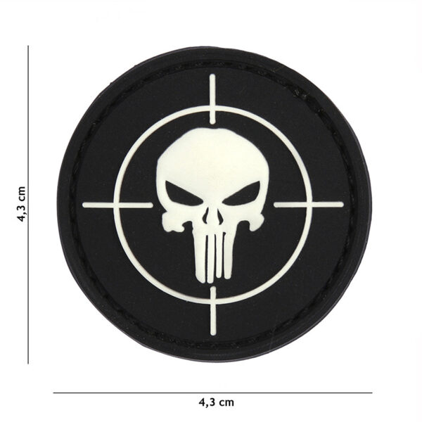 444130 5347 99 01 <p>Voeg een stoere en onderscheidende touch toe aan je uitrusting met het 3D PVC Punisher vizier embleem in zwart (#9033). Dit hoogwaardige embleem is voorzien van een stevige klittenband aan de achterzijde, waardoor je het eenvoudig kunt bevestigen op kleding, tassen of andere uitrusting. Perfect voor militaire en outdoor liefhebbers die een statement willen maken. Dankzij het duurzame PVC materiaal blijft het embleem in topconditie, zelfs onder zware omstandigheden.</p>