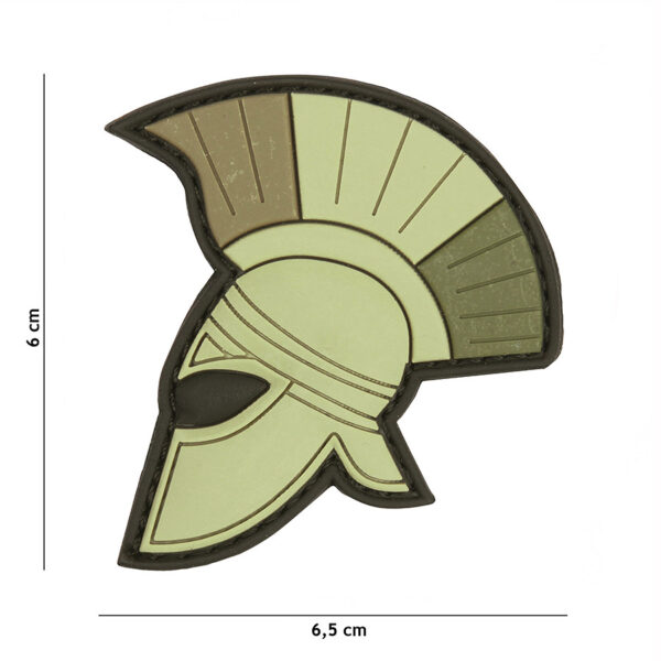 444130 5352 99 01 <p>Voeg een stoere touch toe aan je outfit met het Embleem 3D PVC Spartaanse helm in groen (#20033). Dit hoogwaardige embleem is vervaardigd uit duurzaam PVC en beschikt over een praktische klittenband aan de achterzijde, waardoor het eenvoudig op verschillende oppervlakken te bevestigen is. Perfect voor militairen, outdoorliefhebbers of als uniek accessoire voor je verzameling. Maak een statement met dit opvallende embleem en laat je passie voor avontuur zien!</p>