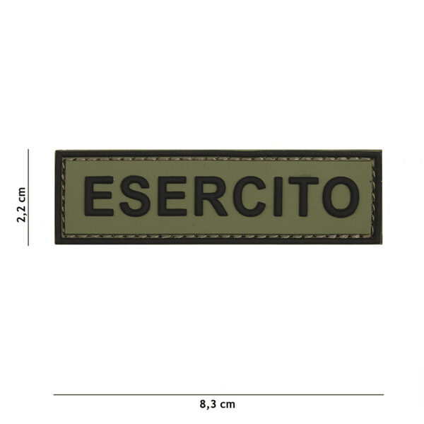 444130 5357 99 01 <p>Het Embleem 3D PVC Esercito groen #20035 is een robuust en veelzijdig embleem, perfect voor het personaliseren van uw militaire en outdoor uitrusting. Met een handige klittenband aan de achterzijde is het eenvoudig aan te brengen op jassen, rugzakken of andere uitrusting. Dit embleem voegt niet alleen karakter toe aan uw gear, maar is ook een geweldige manier om uw stijl te tonen. Een must-have voor elke outdoorliefhebber of militaire fan!</p>