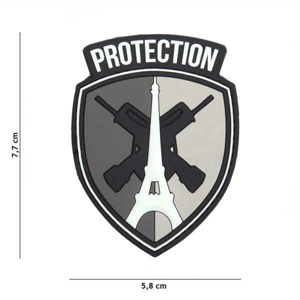 444130 5379 99 01 <p>Het Embleem 3D PVC Protection grijs #20055 is een veelzijdig en stijlvol embleem dat perfect is voor elke militaire of outdoor uitrusting. Dit hoogwaardige PVC-embleem is voorzien van een praktische klittenband achterkant, waardoor je het eenvoudig kunt bevestigen op jassen, tassen of andere uitrusting. Voeg een persoonlijk tintje toe aan je gear met dit duurzame embleem dat zowel functionaliteit als een stoere uitstraling biedt.</p>