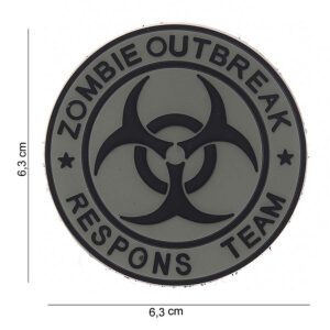 Embleem 3D PVC *4 Zombie outbreak respons team #13008