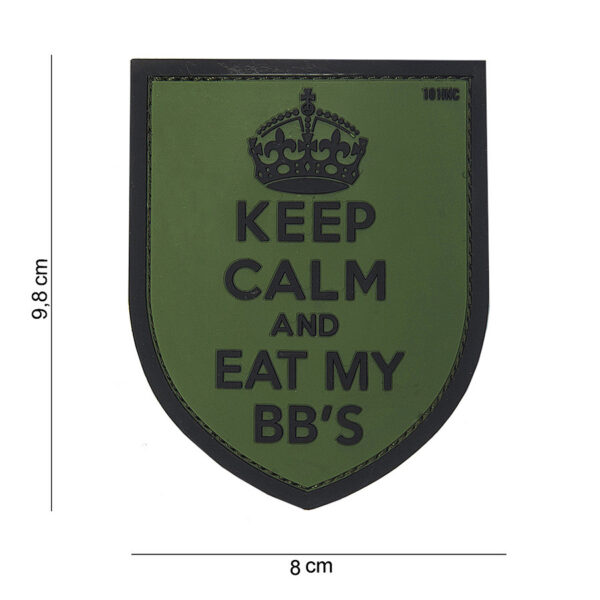 444180 3842 99 01 <p>Het 3D PVC embleem 'Keep Calm' in een stijlvolle groene kleur is perfect voor elke outdoor- of militaire uitrusting. Dit duurzame embleem is voorzien van klittenband aan de achterzijde, waardoor het eenvoudig op uw kleding, rugzak of gear te bevestigen is. Voeg een vleugje karakter toe aan uw uitrusting met dit unieke en herkenbare ontwerp dat niet alleen stijlvol is, maar ook functionaliteit biedt.</p>