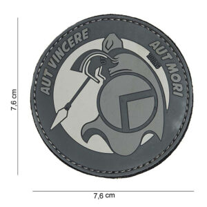 Embleem 3D PVC Spartan aut grijs #14048