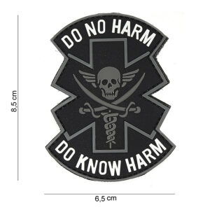 Embleem 3D PVC Do no harm zwart #16097