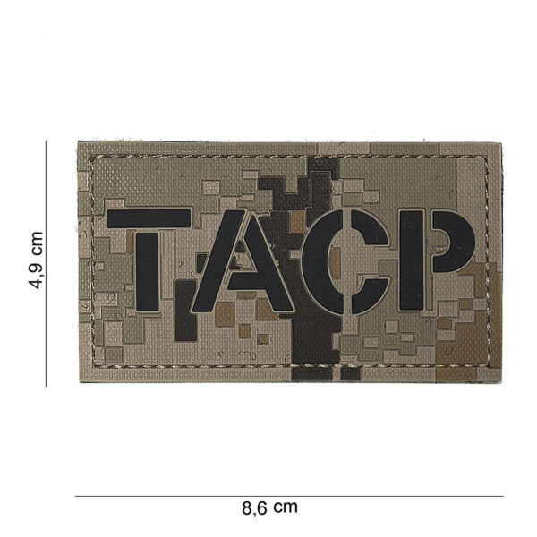 444180 4066 99 01 <p>Ontdek het 3D PVC TACP embleem in digitale woestijn camouflage (#16101). Dit hoogwaardige embleem is voorzien van een sterke klittenbandsluiting aan de achterzijde, waardoor het eenvoudig op kleding of uitrusting te bevestigen is. Ideaal voor militaire en outdoor liefhebbers die functionaliteit en stijl willen combineren. Geef je gear een unieke uitstraling met dit duurzame embleem.</p>