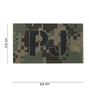 Embleem 3D PVC PJ dig. woodland #16105