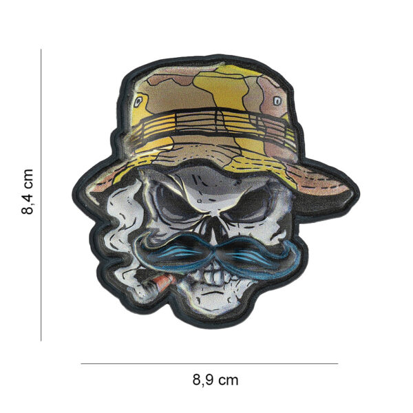 444300 16009 99 01 <p>Ontdek het unieke Embleem 3D UV Skull bush ranger #8044, vervaardigd uit hoogwaardig PVC. Dit opvallende embleem is voorzien van klittenband aan de achterzijde, waardoor het eenvoudig aan uw uitrusting kan worden bevestigd. Met zijn gedetailleerde ontwerp en duurzame afwerking is dit embleem perfect voor elke outdoor-enthousiast of militair liefhebber die zijn stijl wil personaliseren.</p>