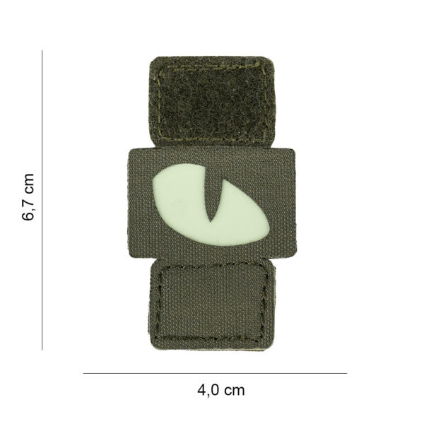 446200 15003 99 01 <p>Het Laser Cut Embleem stof Cat Eyes in molle groen glow (#3109) is een veelzijdig embleem dat eenvoudig te bevestigen is aan een MOLLE-interface via de MOLLE-lussen. Dit hoogwaardige embleem biedt niet alleen een unieke uitstraling, maar verhoogt ook de functionaliteit van uw uitrusting. Ideaal voor militaire en outdoor toepassingen, voegt dit embleem een persoonlijke touch toe aan uw gear.</p>