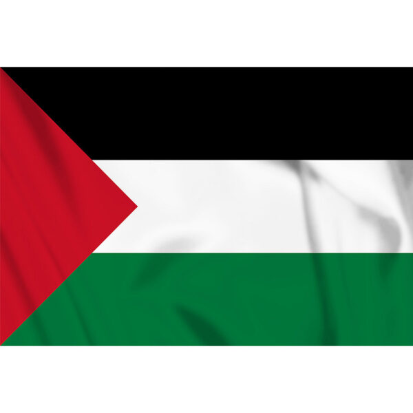 447200 125 75 01 <p>De vlag van Palestina is vervaardigd uit 100% polyester, wat zorgt voor een duurzame en weerbestendige kwaliteit. Met een afmeting van 1 x 1,5 meter is deze vlag perfect voor zowel binnen- als buitentoepassingen. Of je nu je steun wilt betuigen op een evenement of je tuin wilt decoreren, deze vlag in diverse kleuren voegt een sterke statement toe aan elke gelegenheid.</p>