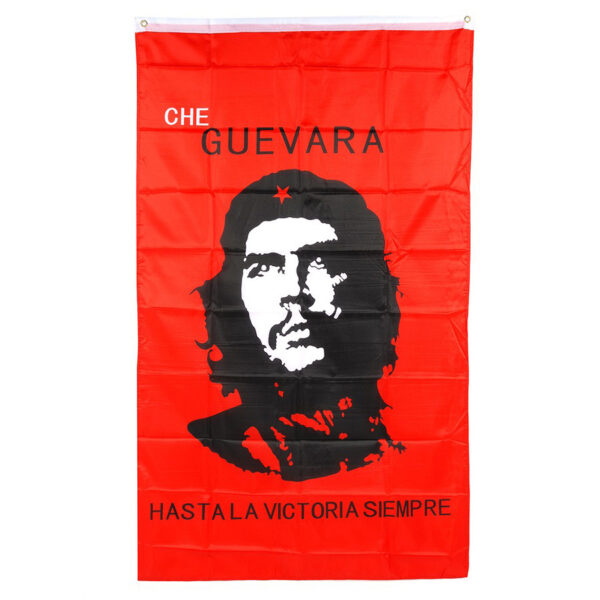 447200 184 75 01 <p>Breng een stukje geschiedenis in je huis met de Che Guevara vlag, gemaakt van 100% duurzaam polyester. Met een royale afmeting van 1 x 1,5 meter is deze vlag perfect voor zowel binnen- als buitentoepassingen. Verkrijgbaar in diverse kleuren, voegt deze vlag karakter en stijl toe aan elke ruimte. Ideaal voor fanatieke verzamelaars, activisten of als decoratie voor speciale evenementen.</p>
