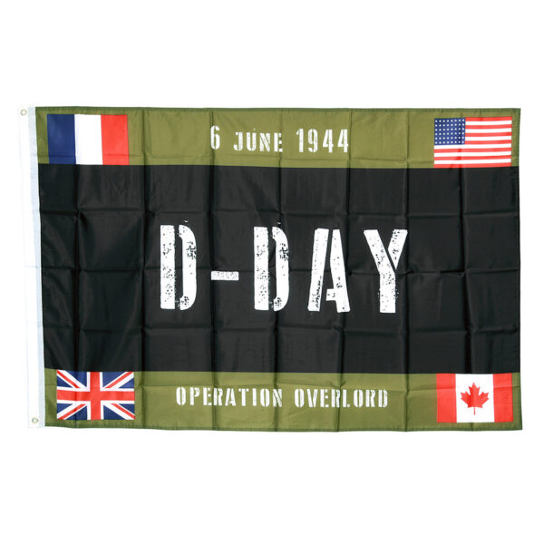 447232 75 01 De Vlag D-Day Countries is vervaardigd uit 100% polyester en heeft een afmeting van 1 x 1,5 meter. Deze hoogwaardige vlag is perfect voor het herdenken van D-Day en het tonen van respect voor de betrokken landen. Beschikbaar in diverse kleuren, brengt deze vlag een eerbetoon aan de geschiedenis en voegt het een indrukwekkend visueel element toe aan elke buitenactiviteit of herdenking.