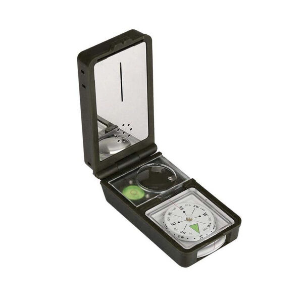 453225 11 03 Ontdek de veelzijdigheid van de Outdoor tool multi functioneel 10 in 1. Deze handige gadget is uitgerust met een thermometer, hygrometer, LED verlichting, reflector, waterpas, kompas, fluit, vuursteen, vergrootglas en een liniaal. Perfect voor avontuurlijke buitenactiviteiten, kamperen of het verkennen van de natuur. Met zijn groene kleur is deze tool niet alleen praktisch, maar ook stijlvol. Een onmisbare metgezel voor iedere outdoorliefhebber!