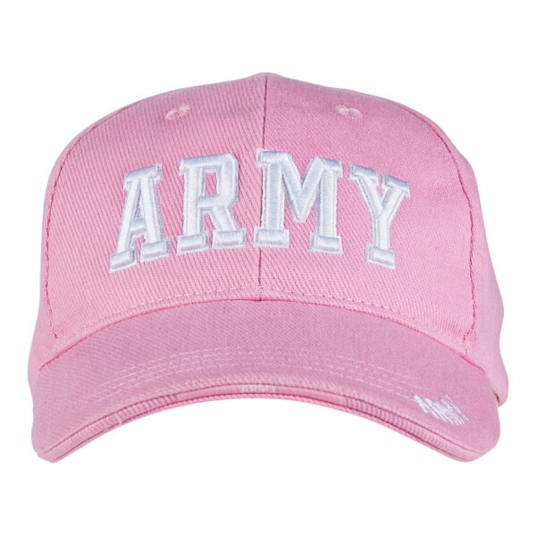 215044 23 02 De stijlvolle roze Army Baseball Cap is een must-have voor elke modebewuste outdoor liefhebber. Met het woord 'Army' in opvallende witte letters op de voorkant, combineert deze cap een trendy uitstraling met een comfortabele pasvorm. Gemaakt van 100% katoen, is deze cap perfect voor dagelijks gebruik en biedt hij een ideale aanvulling op jouw sportieve of casual outfit.